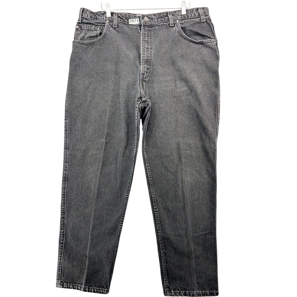 Levis Strauss Signature 545 Loose Fit Black Jeans Mens W42 L30 Orange Tab USA